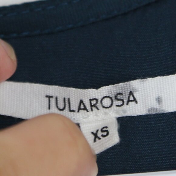 Tularosa Whitley Teal Satin Short Sleeve Flowy Wide Leg Jumpsuit Size XS - Picture 8 of 12